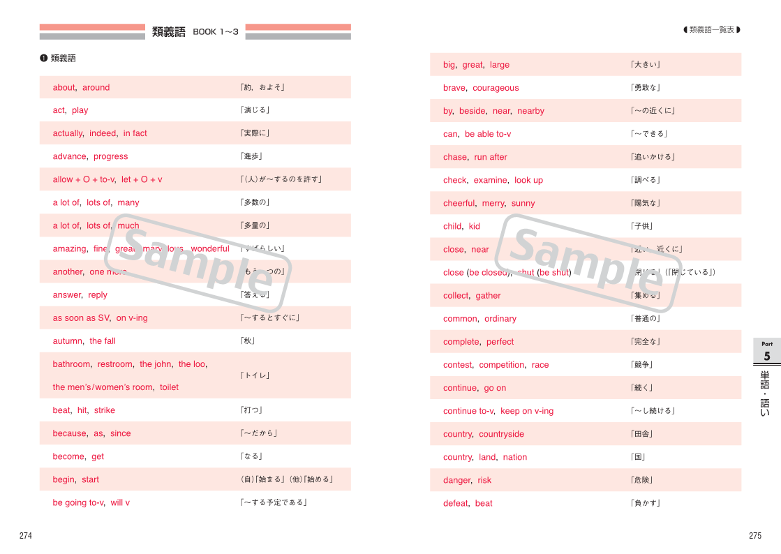 類義語 BOOK 1 ～ 3